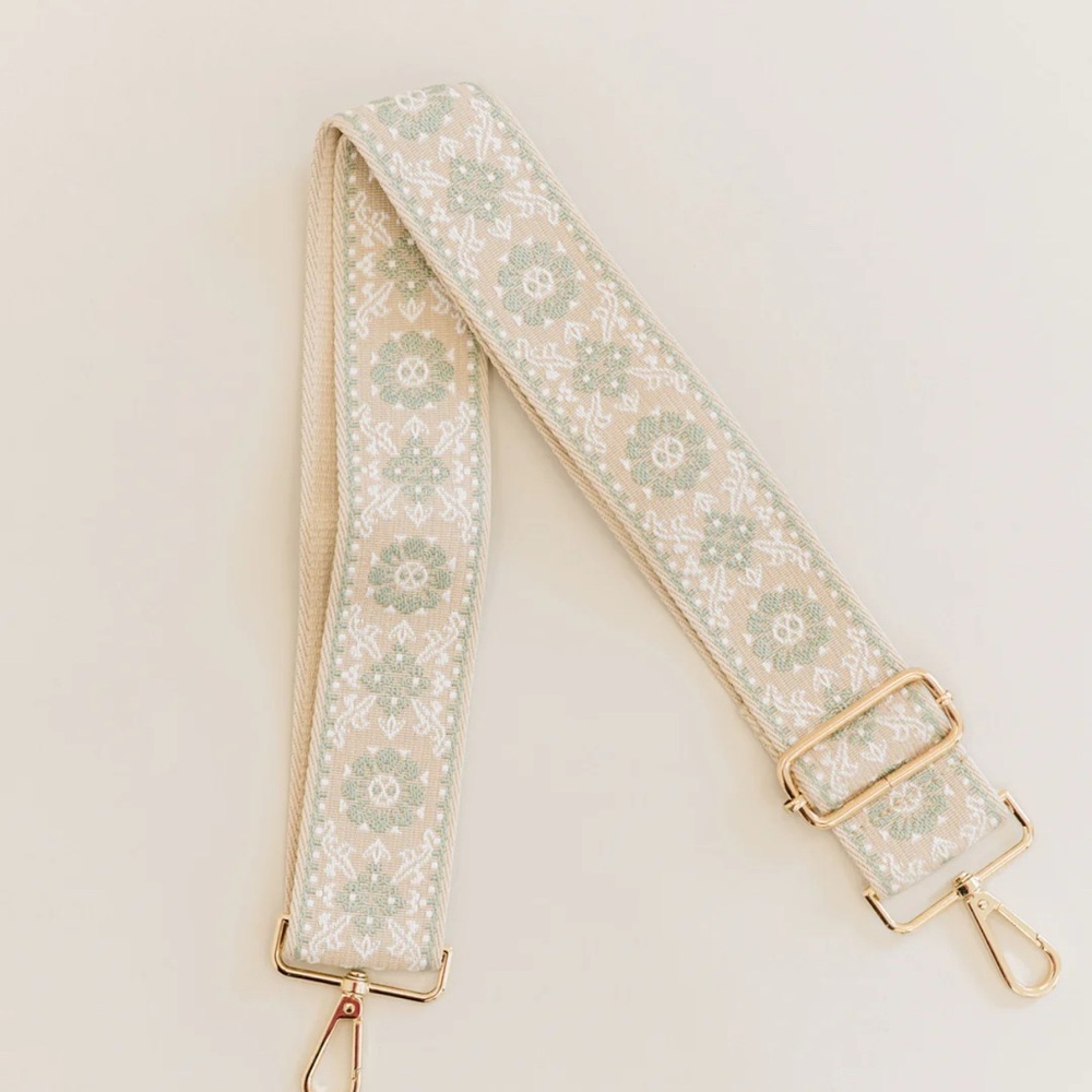 Modern & Chic Greta Embroidered Bag Strap